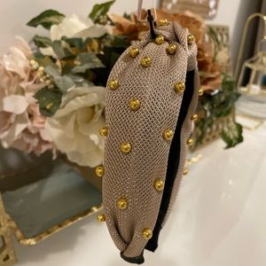 Gold knob headband